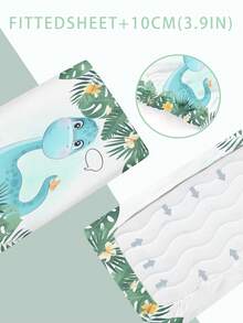 1 件定制可爱有趣的恐龙 110 克单人床单，适用于儿童房，涤纶面料，数码印花，适合男孩和女孩作为礼物