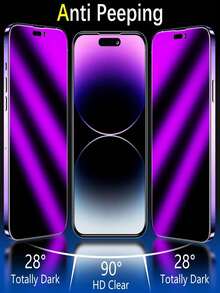 5 片 [ Privacy+ Anti Blue Light ] 钢化玻璃屏幕保护膜适用于 17 Air 16 16e 15 14 13 12 11 Pro Max Mini X XS MAX XR - 5個 - 查看 2