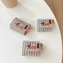 条纹腊肠犬风格耳机保护壳，兼容 1/2/3/4/Pro/Pro 2 和 WF-1000XM5 和 Studio Buds/Buds+ 和三星 Buds3/Buds 3 Pro 和华为 FreeBuds 4/4E/5/5i/6/6i/SE2/SE3/Pro2/Pro2+/Pro3/Pro4/FreeClip 耳机 - 彩色 - 查看 6