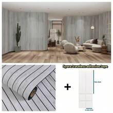 1 Roll 3D Foam Wallpaper - Self-Adhesive, Thickened Sxp Stripe Pattern For Ceilings, Partitions & Curved Indoor Spaces