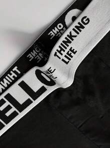 Sous-vêtements pour homme, 5 couleurs aléatoires, ceinture Hello, boxers fins, sous-vêtements pour homme pour la rentrée, boxers courts extensibles et confortables, shorts de sport, boxers doux et à la mode, sous-vêtements originaux pour homme, coffret cadeau, sous-vêtements pour adolescents