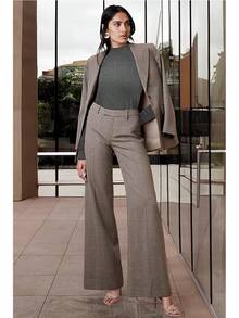 Women's Wool Blend Fall Sweaters Mock Neck Business Casual Outfits JQ2E - Màu xám đen - Xem 5