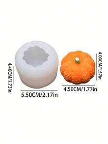 SikeSike Pumpkin Candle Holder Silicone Mold, Maple Leaf Silicone Mold, 3D Pumpkin Silicone Mold, Suitable For Epoxy Resin Casting, Thanksgiving DIY Art Gift Home Decor - White - View 9