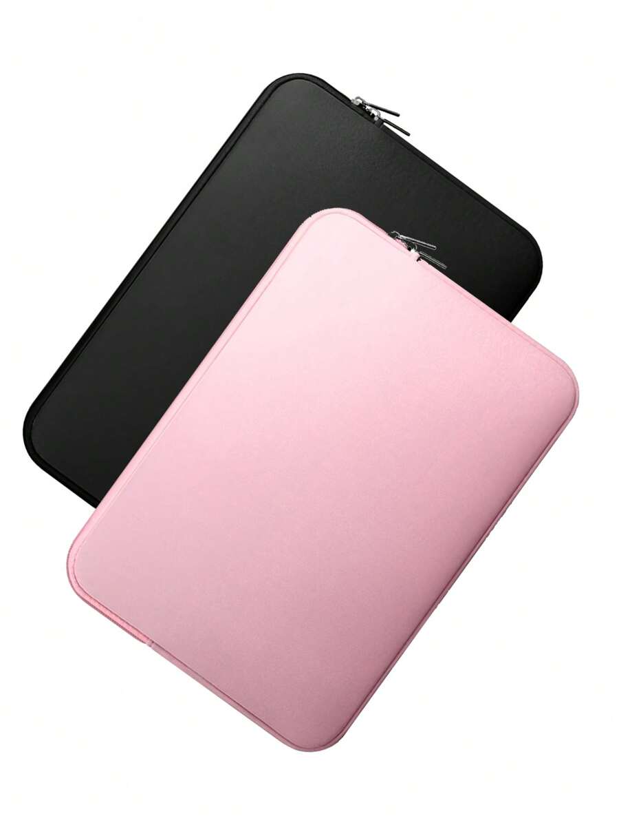 1pc 11.6/12.5/13.3/14/15.4/15.6/16/17 Inch Solid Color Casual Laptop Sleeve Bag, Compatible With Huawei/Apple//HP//Hasee