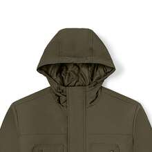 Men's Cotton Clothing Outdoor Sports Leisure Warm Windproof Simple Basic Workwear Style Hooded Cotton Jacket Coat VN000914KCZ