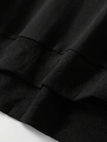 GRDR Men's Car Slogan Print Crew Neck Sweatshirt - Black - View 4