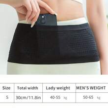 1pc Stealth Invisible Sports Waist Bag, Breathable With Diamond Pattern, Non-Shake Elastic Belt For Running & Fitness, Ideal For Hiking - Black, Fitness Waist Bag|Sleek Athletic Look|Lightweight Waist Pack, Gym Bag