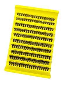 200 Stücke einzelne Büschelwimpern für DIY Wimpernverlängerung, 8-16mm gemischte natürliche dicke wiederverwendbare Wimpern, geeignet für Anfänger