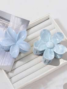 3pcs/Set Boho Style Pastel Marble Print Butterfly & Daisy Hair Clips, Suitable For Beach & Summer, Assorted Design