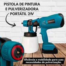 High Pressure Paint Sprayer Battery 21V 2000mah 1000ml Nozzle HVLP - Aleatorio - View 4