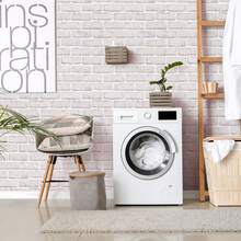 1 卷砖墙壁纸剥离和粘贴壁纸壁纸剥离和粘贴白色灰色接触纸防水墙贴，仿 3D 灰色乙烯基卷自粘可移除墙纸纹理适用于墙壁卧室贴纸 - 多色 - 查看 5