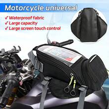 Motorcycle Multi Functional Fuel Storage Bag Waterproof Motorcycle Small Fuel Bag Mobile Phone Touchable Navigation Bag Valentine's Day Gift - 黑色 - 查看 3