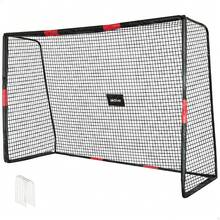 Aktive Portería de fútbol portátil de acero desmontable, medidas 300x120x200 cm, fácil de montar, ligera, con red de poliéster y 7 piquetas incluidas. Ideal para entrenamientos y partidos en jardín o parque ✅ Entrega 24/48h a España (península) - Negro - Ver 1