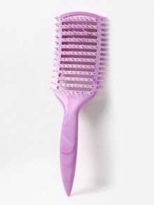 1pc Marbling Curl Defining Brush, Curved Vented Brush For Faster Blow Drying For Women, Men, Paddle Detangling Brush For Wet Dry Curly Thick Straight Hair(Purple, Green, Blue, Pink), Hair Styling Kit, Hair Tool Kit, School Stuff - Multicolor - View 7