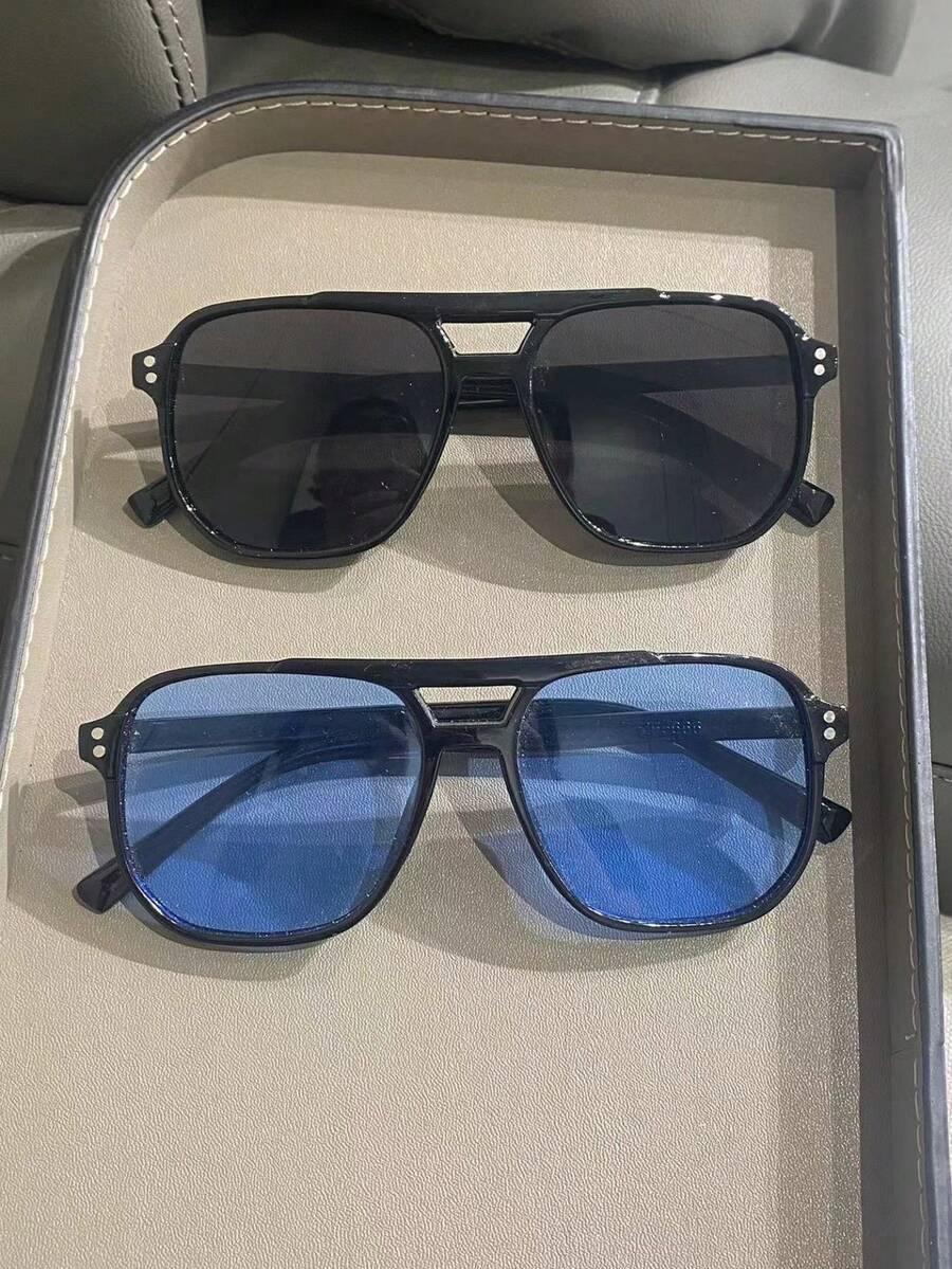 两副椭圆形双梁眼镜，适合青少年，是旅行、户外活动、海滩佩戴和送礼的理想之选。 - 彩色 - 查看 1