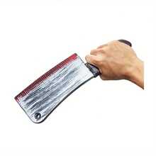 Cuchillo de cocina ensangrentado de Halloween - Herramienta de broma realista para decoración de fiestas y diversión de bromas - Multicolor - Ver 5