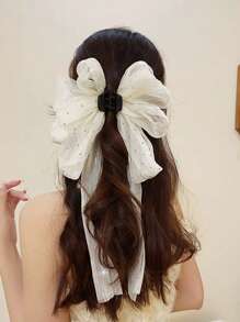 1 pieza Elegante y hermoso pasador de cabello con diseño de cielo estrellado de color negro, adecuado para usar en bailes y fiestas
