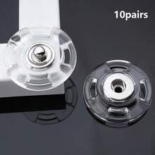 10pcs/20pcs Knitted Garment Invisible Snap Fasteners, For Knitted Sweaters/Jackets Sewing DIY Accessories - Clear - View 14