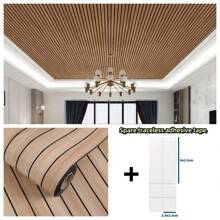 1 Roll 3D Foam Wallpaper - Self-Adhesive, Thickened Sxp Stripe Pattern For Ceilings, Partitions & Curved Indoor Spaces