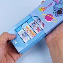 Caja de 10 gomas de borrar con diseño del personaje Stitch de Disney, portátiles, inodoras, duraderas y fáciles de limpiar, útiles escolares | Gomas de borrar de goma natural | Herramienta de limpieza eficiente