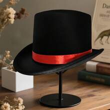 Top Hats For Adults Deluxe Tuxedo Hat Costume Magician Hat With Band For Men And Women - màu đen - Xem 2