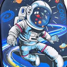 Mochila infantil con ruedas,Mochila de gran capacidad,Con ruedas,Diseño de astronauta,Maleta de viaje de mano para niños pequeños y alumnos de primaria - Azul - Ver 7