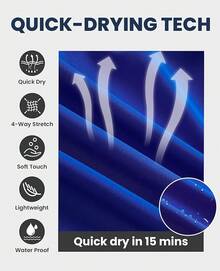 Men's Big And Tall Swim Trunks, Sizes 2X-6X - Màu xanh lam - Xem 8