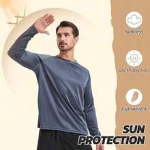 7 Pack Long Sleeve Shirts For Men - Quick Dry Moisture Wicking Sun Protection UV UPF T-Shirts For Fishing Workout Gym - 1-màu đen thạch nam, xám đậm, xanh đậm, xám nhạt, xanh quân đội, xanh đậm, rượu vang - Xem 9