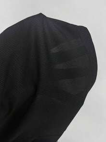 Women's Elegant Off Shoulder Ruffle Long Sleeve Solid Color Blouse - Negro - Ver 4