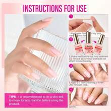 LIBEINE 10ml Natural Pink Nail Strengthener, Decorates Natural Nails, Natural Jelly Tone, Creates Shiny Healthy Nails