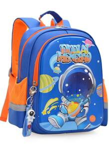 1pc Summer New Astronaut Schoolbag Cute Girl Ultra-Light Campus Boy Backpack Burden Reduction School Fashion Travel Bag Boy Spine Protection Backpack Back-To-School Season Handbag Bag