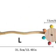 1 pieza Soporte giratorio con palo para loro, barra de soporte de jaula de pájaro juguete de rompecabezas, suministros inteligentes para pájaros, accesorio de jaula, juguete para loro (todos los colores de los accesorios son aleatorios) - Multicolor - Ver 7