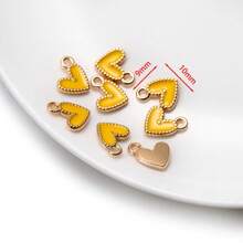 30 Piezas de Colgantes de Corazón de Metal Multicolor, Charms de Corazón Esmaltados de Aleación Miniatura para Hacer Collares, Pulseras, Manualidades DIY, Accesorios de Joyería, Suministros para el Día de los Enamorados