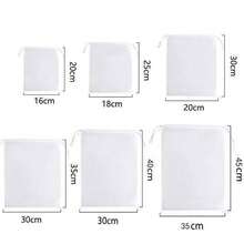 10 个旅行鞋袋，大号透明旅行抽绳鞋袋，防水防尘，便携，用于打包鞋子旅行袋，旅行鞋收纳袋，男女通用靴袋鞋盒鞋收纳盒鞋子收纳配件，旅行度假邮轮夏季假期旅行包旅行用品必备品，适用于大学宿舍家庭学校酒店 - 無色 - 查看 7