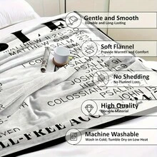 1pc Bible Verse Blanket - Religious Blanket Soft Lightweight Comfort Plush Warm Blanket For Women Men's Gift Digital Printed Blanket, Christian Message Gift, Birthday Gift, Gift For Family, Best Friend, Brother And Sister, Nap Blanket, Sofa And Air - 粉色 - 查看 4