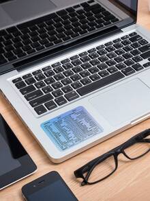 1 件笔记本电脑透明快捷键贴纸，初学者必备，快捷键贴纸释放内存！3.15x3.15 英寸/8x8 厘米 - 彩色 - 查看 8