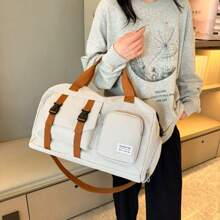 Sports Gym Bag With Shoe Compartment&Wet Pocket,Travel Duffel Bag,Weekend Bag,Workout Bag Suitable For Men And Women