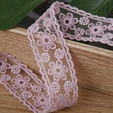 2yards Embroidered Lace Fabric Trim, 2.7cm Wide, DIY Sewing Decorative Accessory - Multicolor - View 7