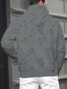 Felpa con cappuccio oversize da uomo di ZhuYa, adatta per primavera/autunno, taglie comode e over, streetwear, casual, con cappuccio