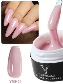 YOKEFELLOW 15克美甲延长胶，裸粉色果冻胶，增厚强韧指甲，持久耐用，可卸除UV/LED凝胶，美甲沙龙理想之选，适合女性和女孩，也是节日送礼的完美选择。 - 彩色 - 查看 10