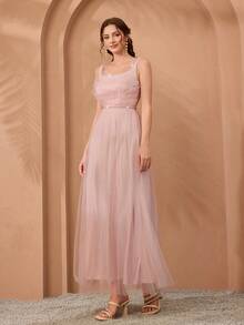 Mgiacy,New Arrival,Lady, Plain Color, Woven, Craft Pleated, Beaded, Dress
