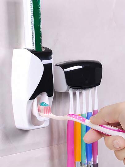 1PC Automatic Toothpaste Squeezer, No Punch Toothpaste Squeezer, Slouchy Toothbrush Toothpaste Rack Toiletry Set, Squeezer, Traceless Adhesive, Electric Toothbrush Shelf Holder, Holiday Essentials, Holiday Gifts, If Tar Gifts, Halloween, Carnival. Back To School