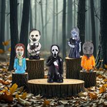 1pc Horror Garden Zombie Scary Face Resin Decor Figurine, Halloween