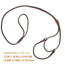 Medium Brown Martingale Dog Show Leash - 10-18 Inches (25cm-36cm) - Quality Craftsmanship - Made In The USA