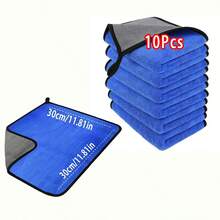 5/15/30 件柔软超细纤维汽车清洁布，25 * 25 厘米/9.84 * 9.84 英寸抛光细节抹布，适用于汽车、摩托车、玻璃、家用清洁毛巾 - 彩色 - 查看 11