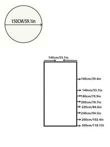 1pc American Farmhouse Style Tablecloth, Coffee Brown Striped Embroidered Tassel Decorative Cloth, Multi-Functional Cover For Coffee Tables, Office Desks, Parties, Weddings, Home Decor, All Season - Coffee Brown - View 5