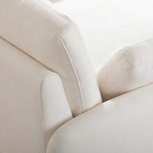 MERAX 50*43" Oversized Chenille Single Sofa Chair,Wide And Deep Seat Accent Chair,Modern Upholstered Comfy Armchair,Color Blocking Couch Lounge With Pillows For Living Room,Apartment,Bedroom,Cream - 奶油 - 查看 8