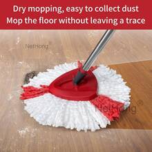 NetHong Spin Mop Head Replacement, Base, Handle For ViIeda Turbo Microfibre Mop Refills+ - 紅色 - 查看 3