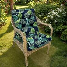 Back Chair Cushion Waterproof Polyester Rocking Chair Cushion With Non-Slip Ties Anti-Fading Deep Seat Chair Cushions, Outdoor Dining Chair Cushion For Patio Cushion Furniture