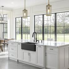 6pcs Black Aluminum Cabinet Handles - Solid American Style Kitchen Cabinet Pulls, Drawer Pulls With Mounting Screws - Polished Surface, Home Hardware Accessories - Black - View 4